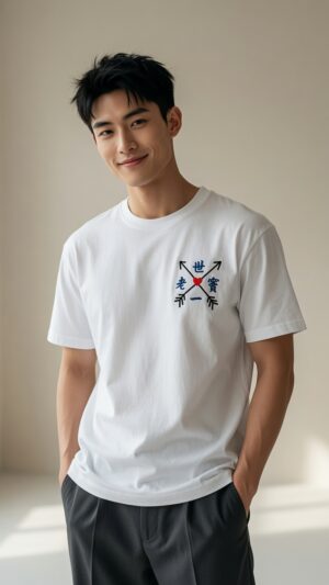 affa2f28-ae55-46b1-bfc6-ccfc9a0c2e7a 父親節 100% 純棉刺繡 T-shirt