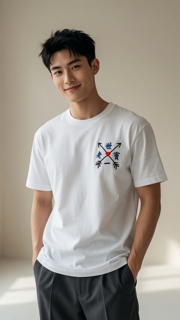 affa2f28-ae55-46b1-bfc6-ccfc9a0c2e7a 父親節 100% 純棉刺繡 T-shirt